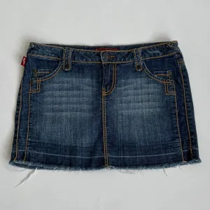 00s denim mini skirt XL