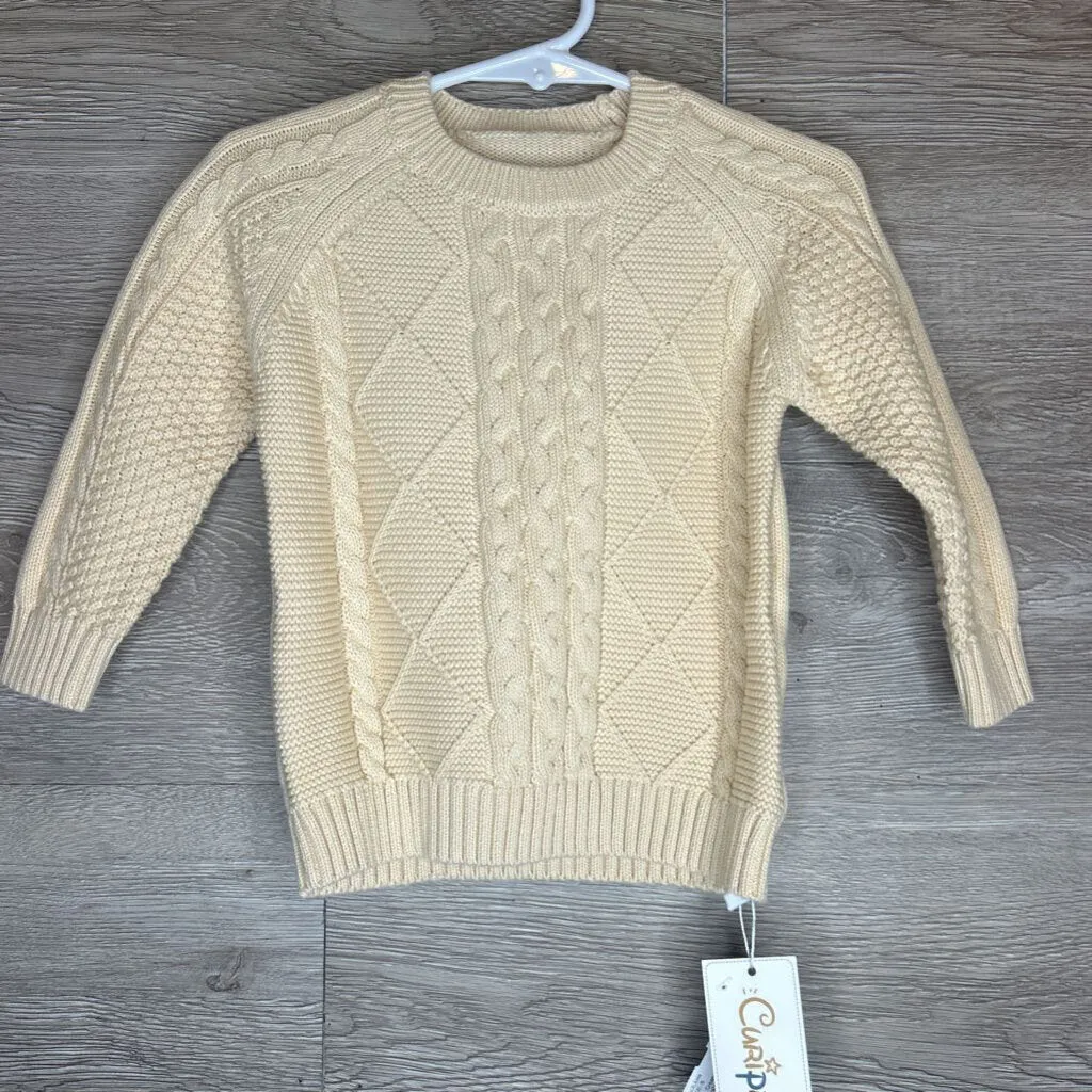 18M: Cream Cable Knit Sweater