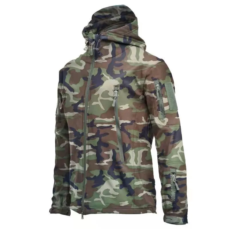2023 Outdoor SoftShell Jacket Men Hunting Windbreaker Hiking Coat Camping Fishing