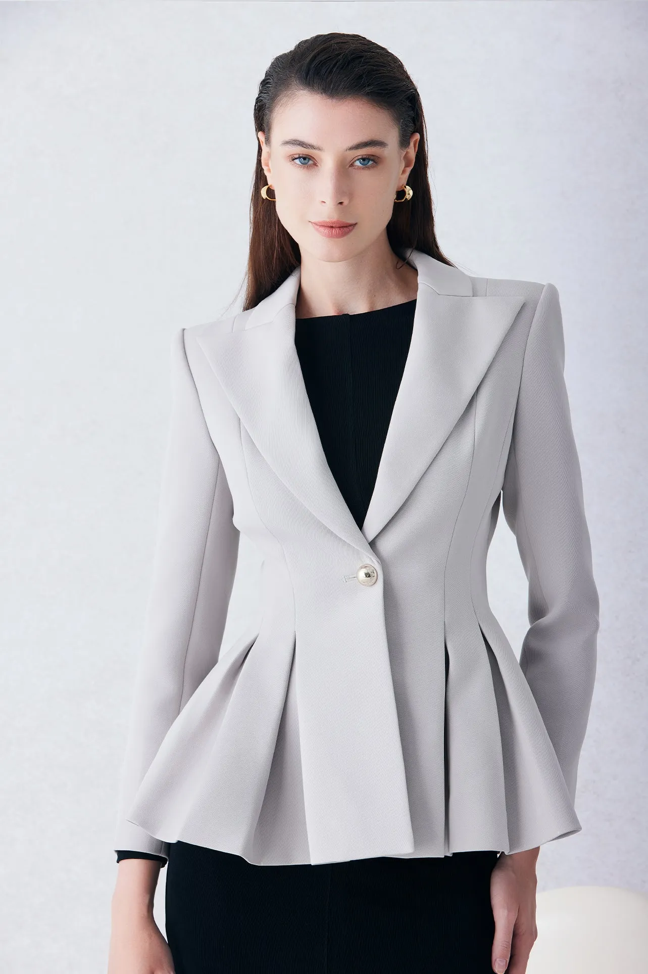 ACETATE BLEND TAILORED JACKET