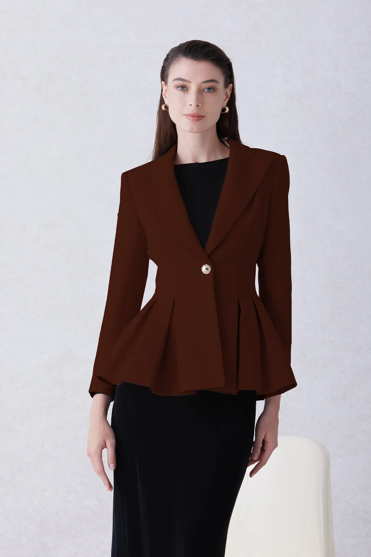 ACETATE BLEND TAILORED JACKET