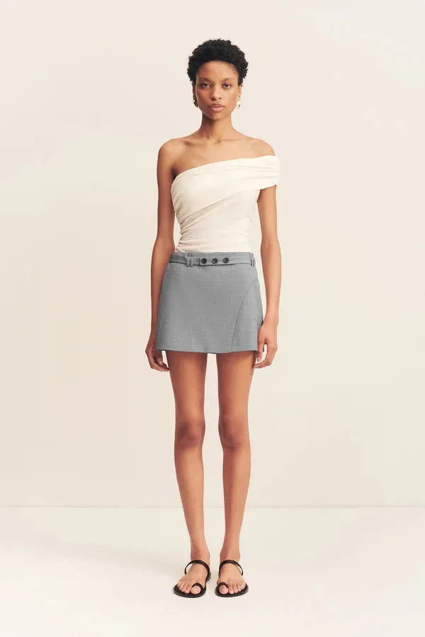 asher mini skirt - smoke grey