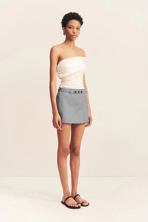 asher mini skirt - smoke grey