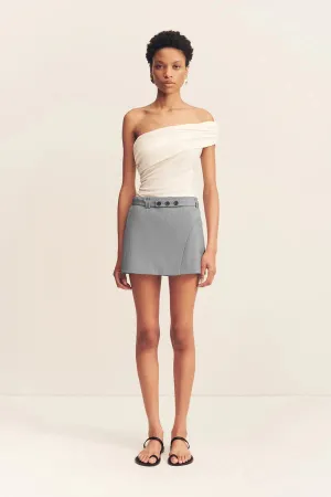 asher mini skirt - smoke grey