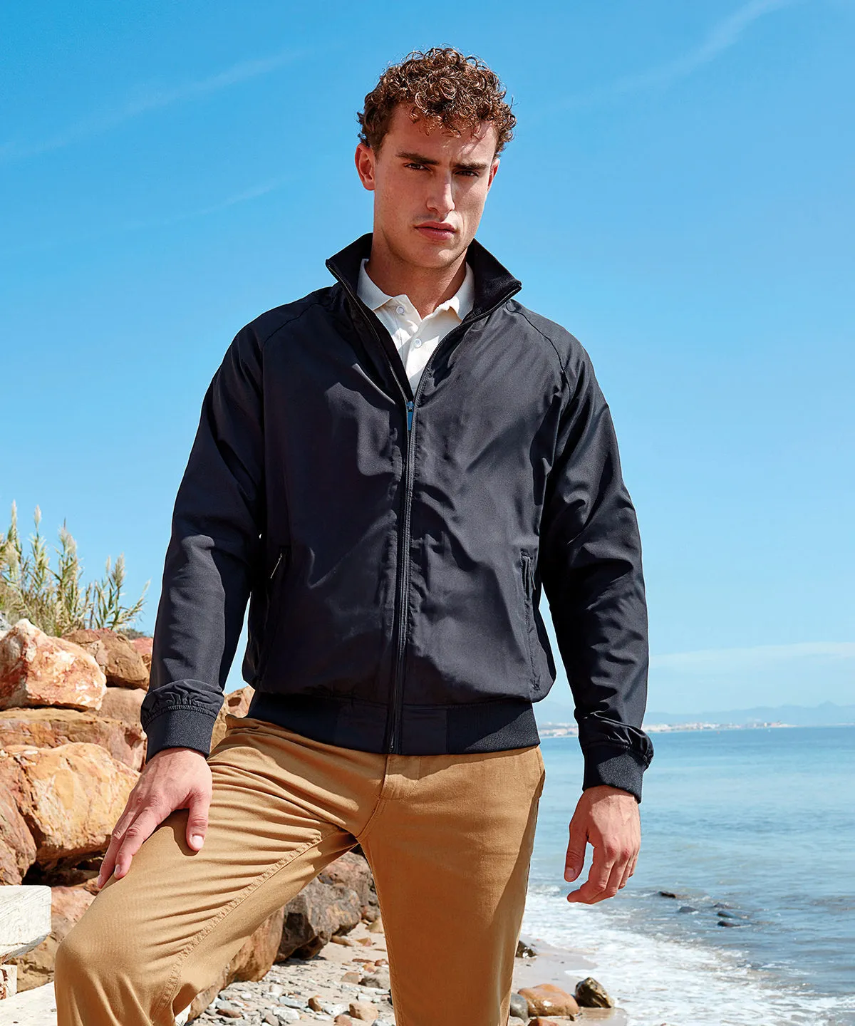 Black - Men's Harrington jacket