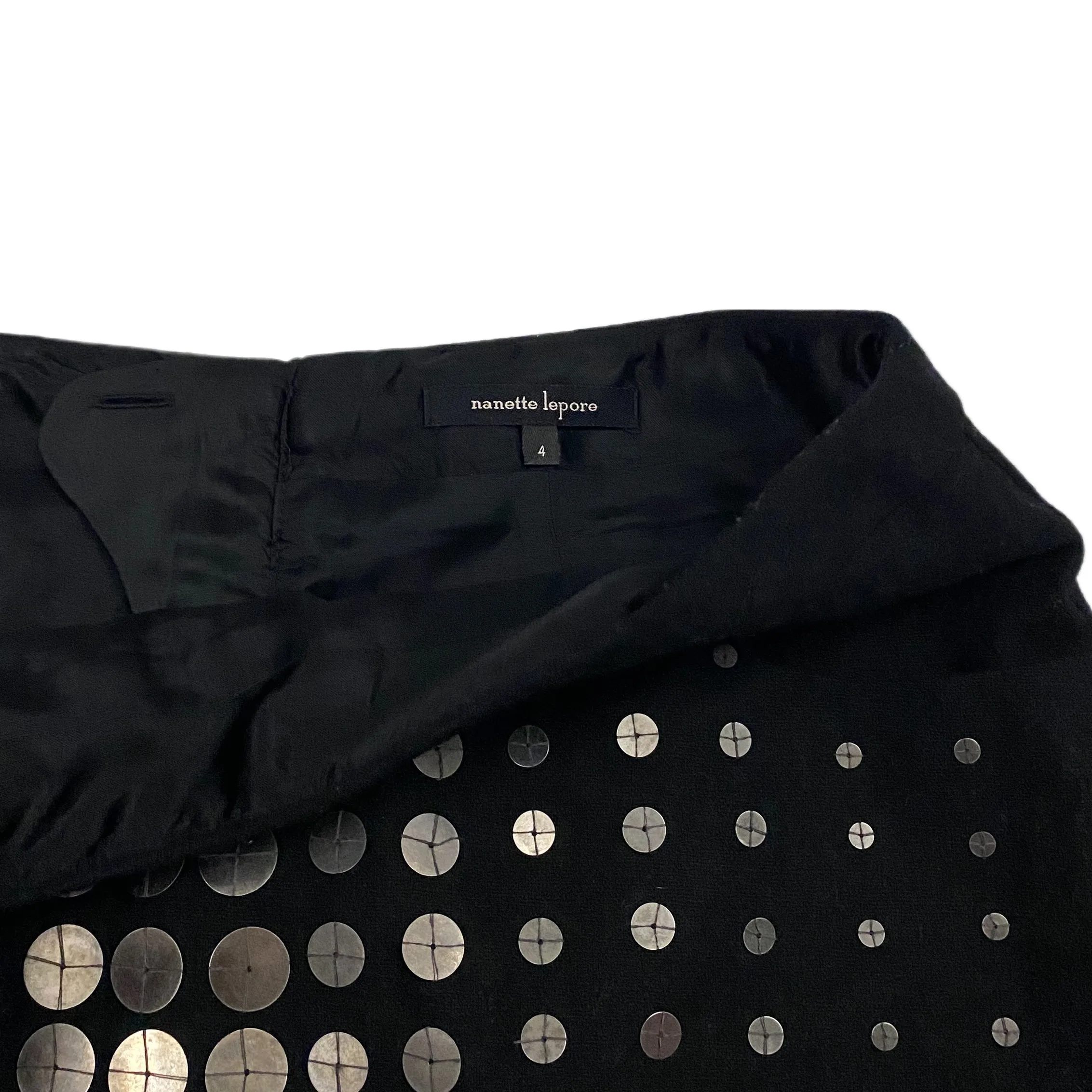 Black Sequin Mini Skirt (S)