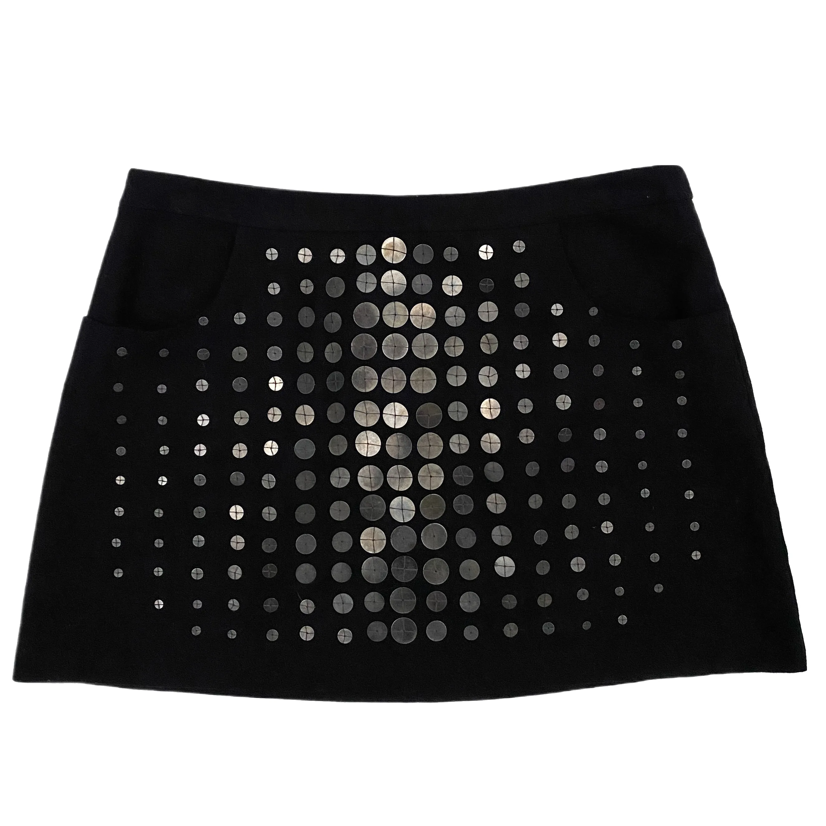 Black Sequin Mini Skirt (S)