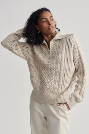 Camello Relaxed Cable Half Zip
