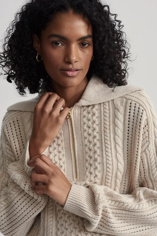 Camello Relaxed Cable Half Zip