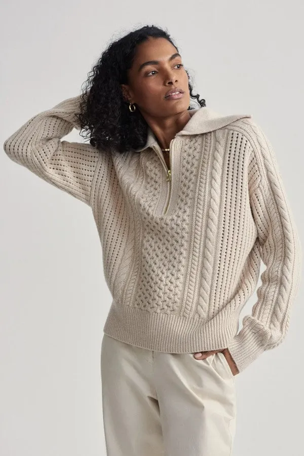 Camello Relaxed Cable Half Zip