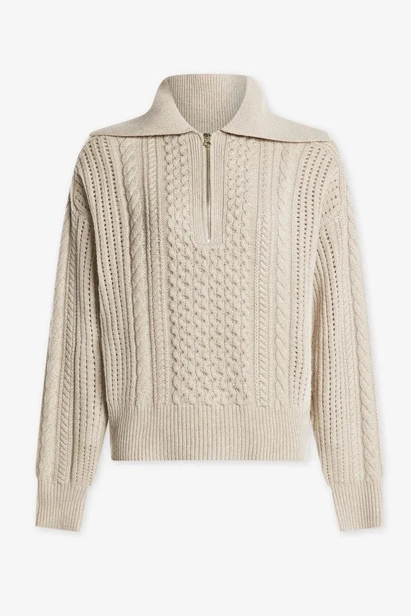 Camello Relaxed Cable Half Zip