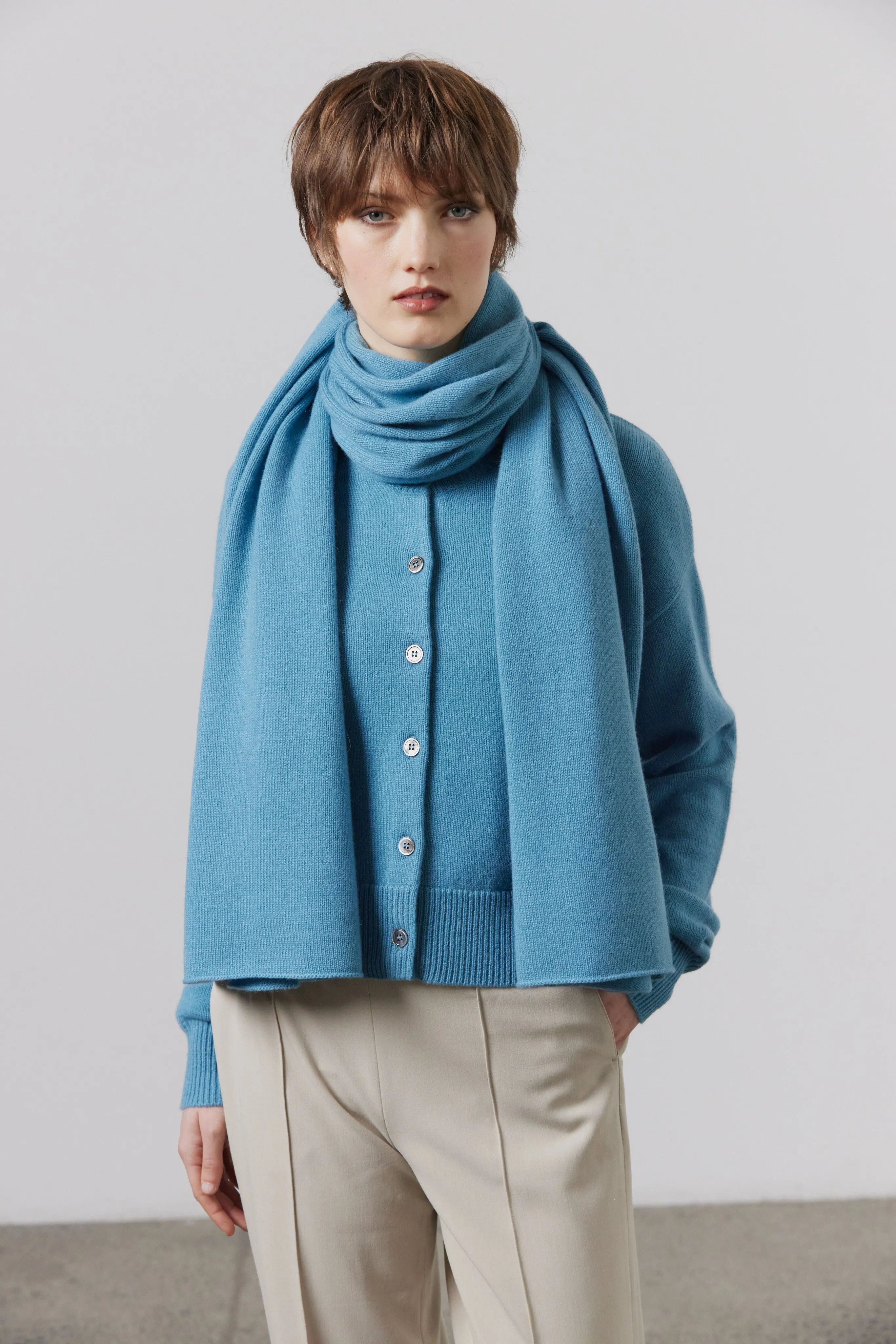 Cashmere Scarf - Cerulean