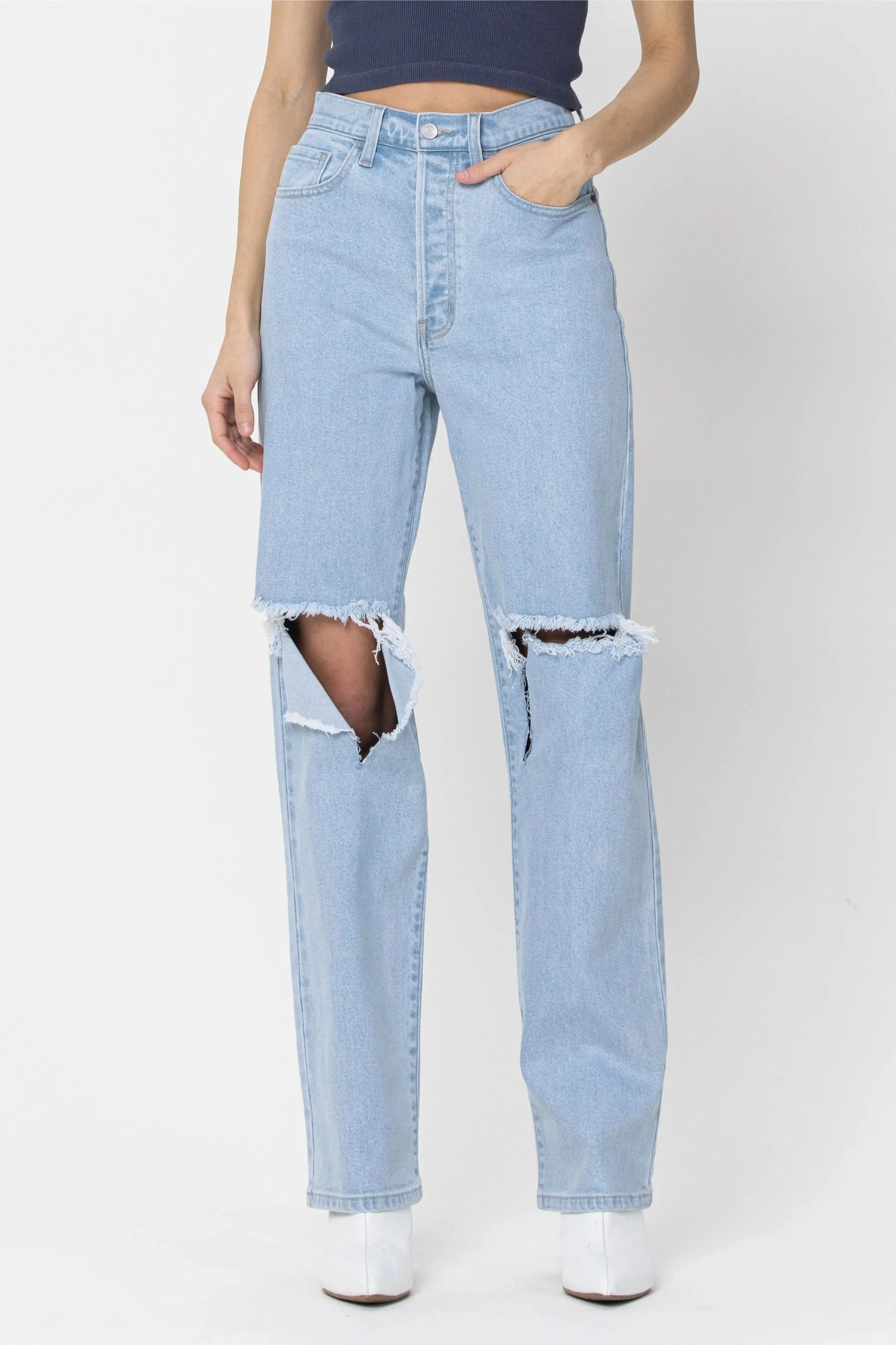 Cello Jeans Super High Rise Destroy Dad Jean – Effortlessly Cool, Comfortably Chic