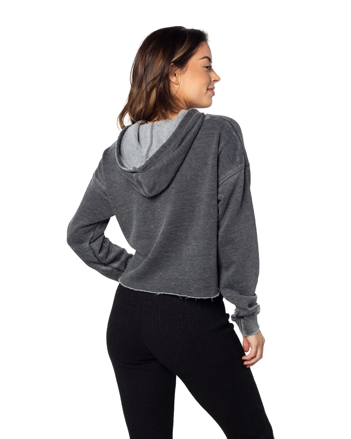 Chicka-d Ladies' Burnout Campus Hooded Sweatshirt