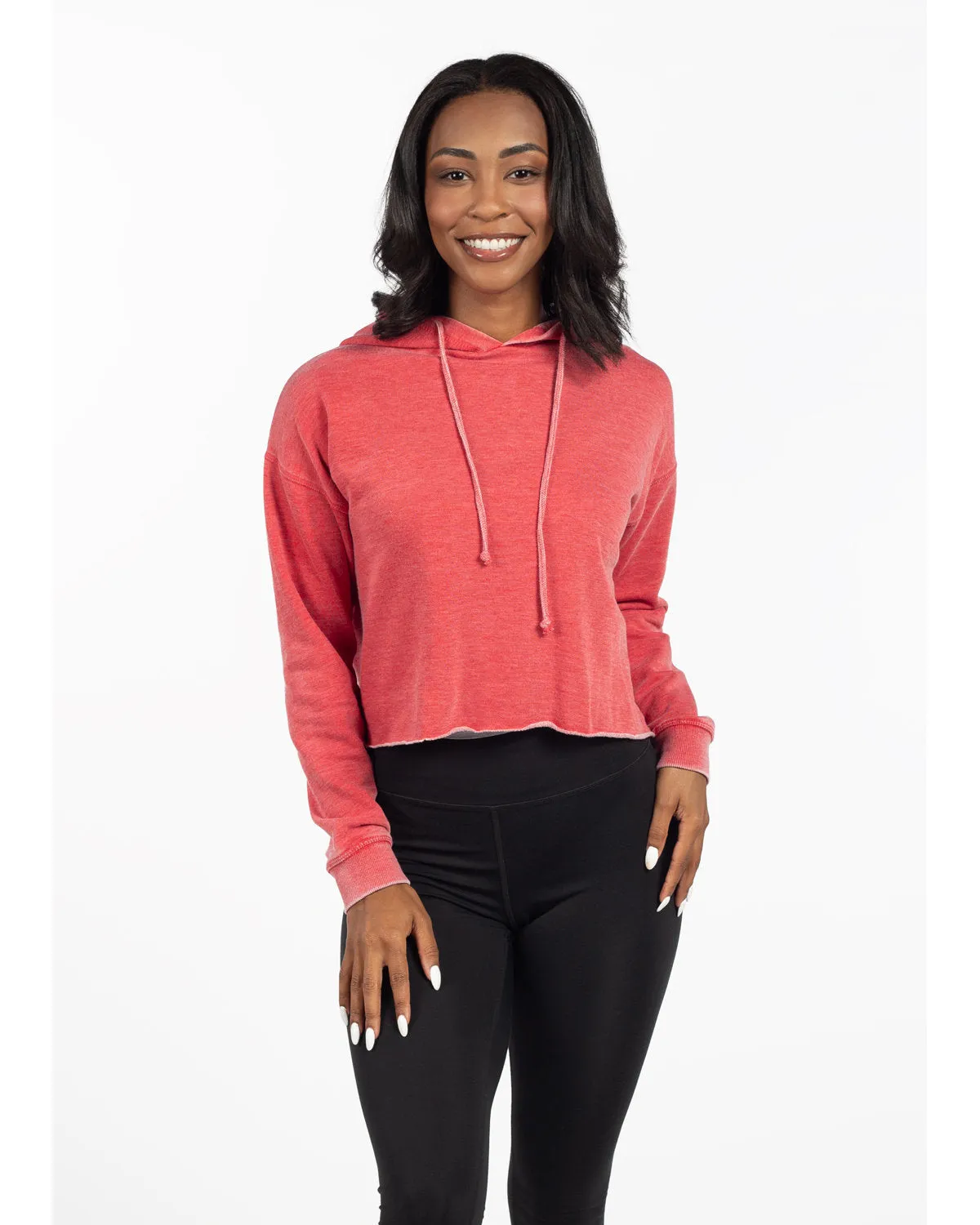 Chicka-d Ladies' Burnout Campus Hooded Sweatshirt