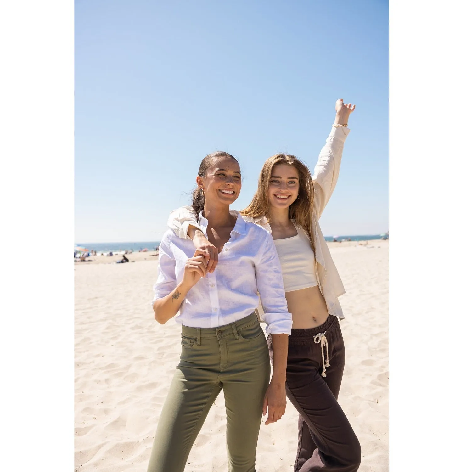 Classic Fit Linen Button-Down Shirts - Oatmeal