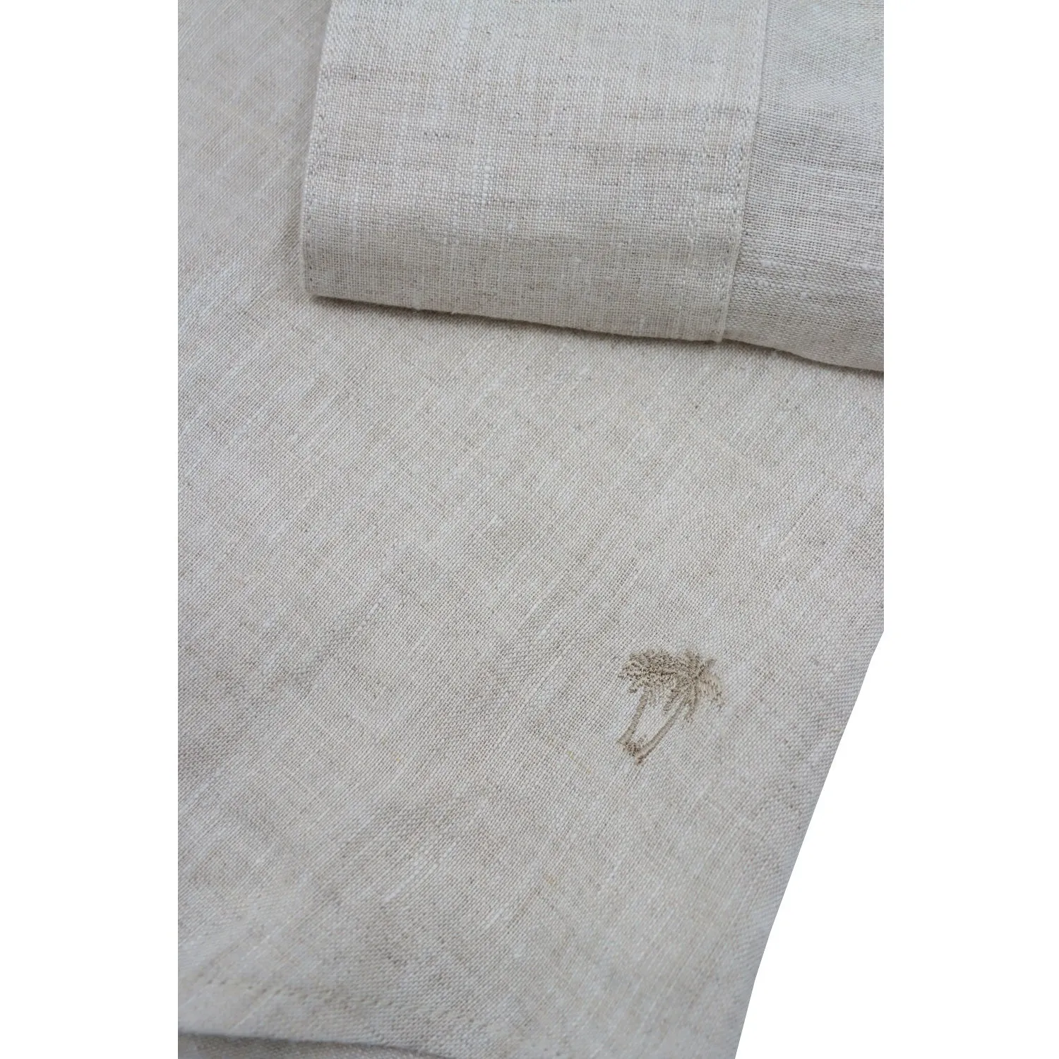 Classic Fit Linen Button-Down Shirts - Oatmeal
