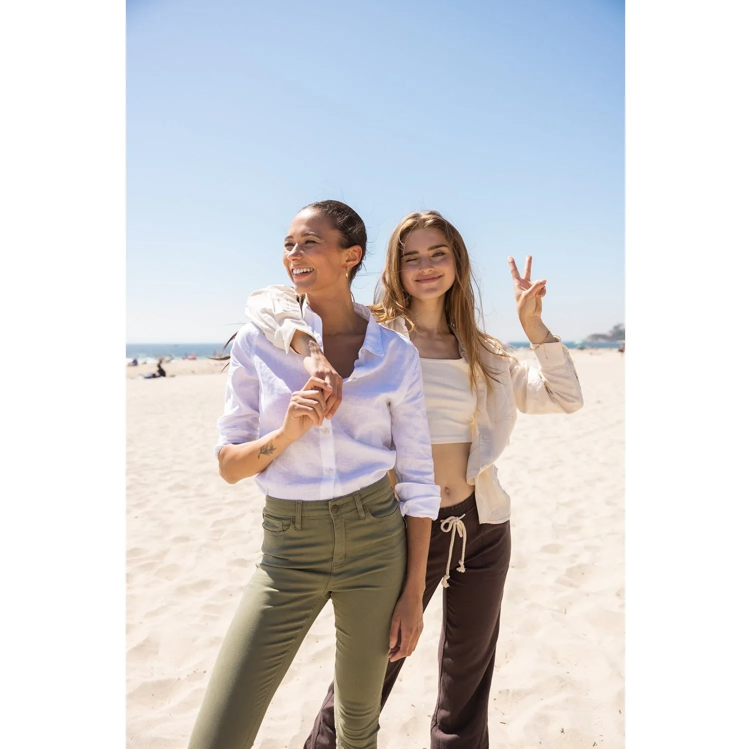 Classic Fit Linen Button-Down Shirts - Oatmeal