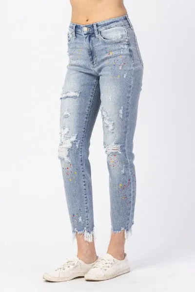 Destroyed Multi Color Paint Splatter