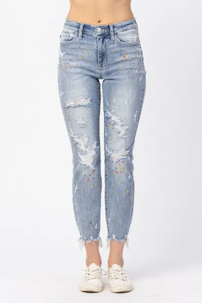 Destroyed Multi Color Paint Splatter