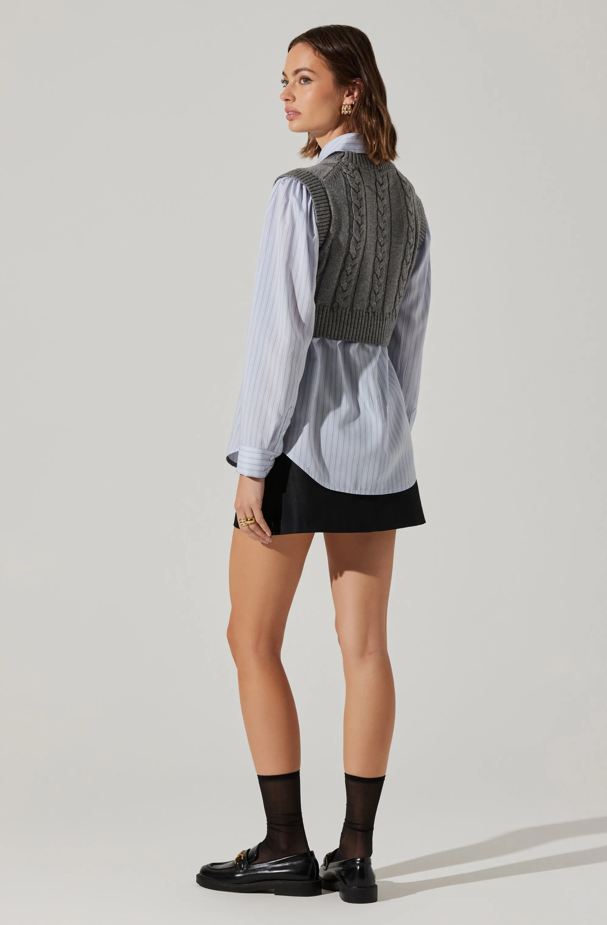 Flannery Layered Cable Combo Shirt