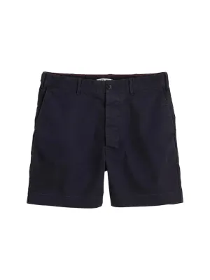 Flat Front Chino Shorts- Dark navy