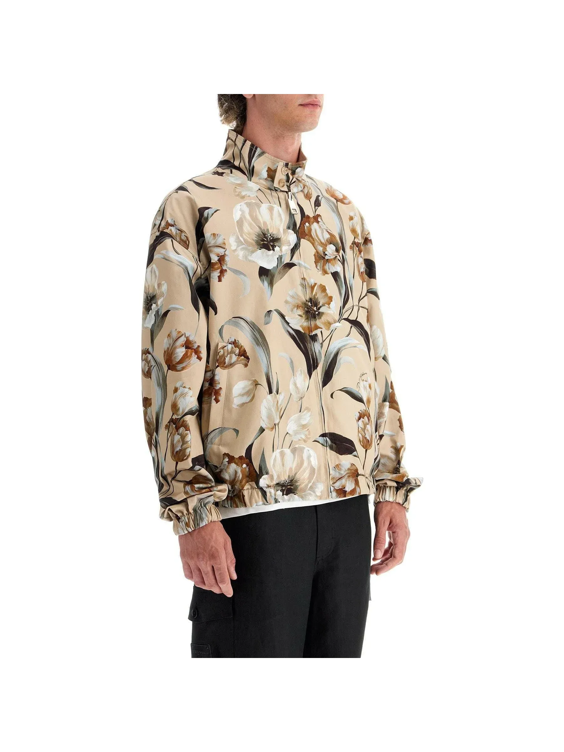 Floral Gabardine Reversible Jacket