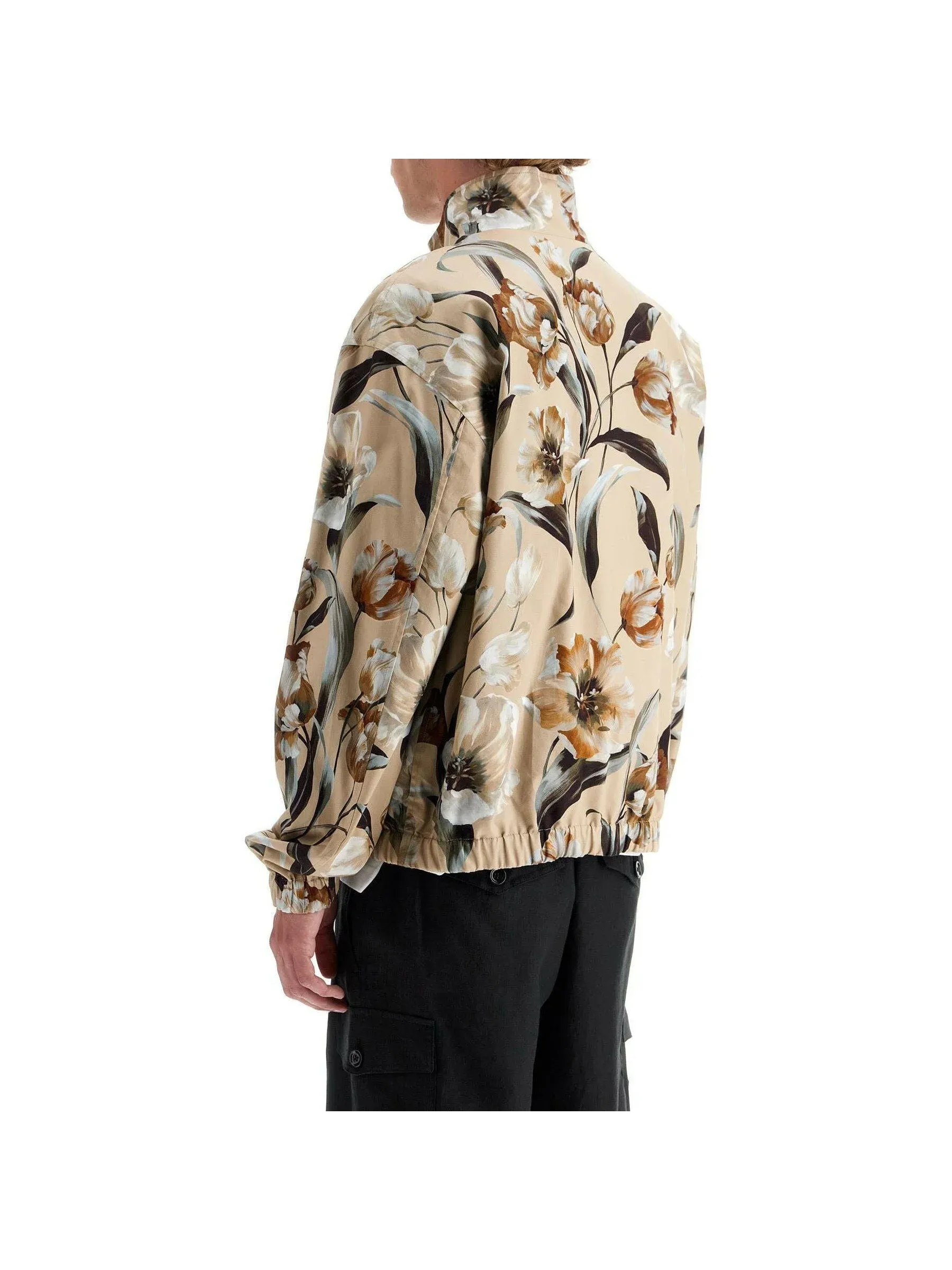 Floral Gabardine Reversible Jacket