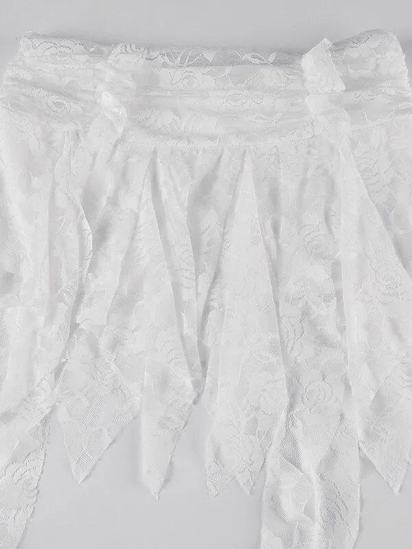 Florence lace ribbon skirt