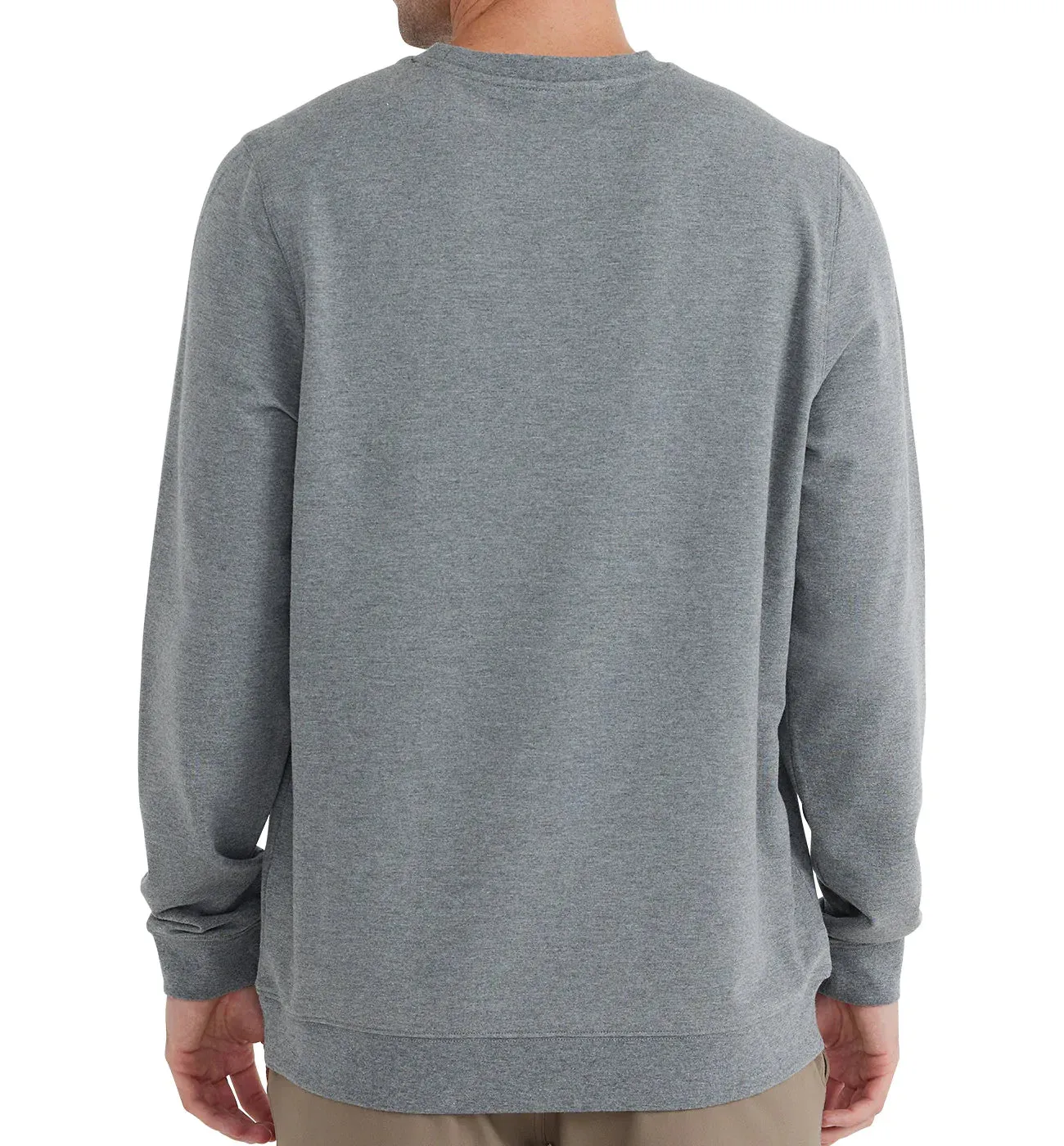 Free Fly M Bamboo Heritage Fleece Crew HEATHER GRAPHITE