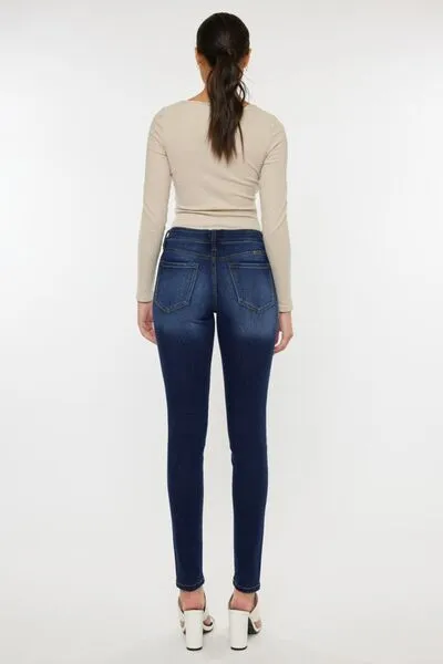 Hazel Blues® |  Kancan Mid Rise Gradient Skinny Jeans