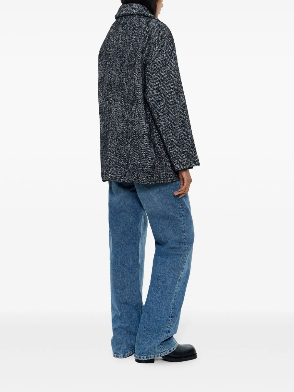 herringbone tailored jacket