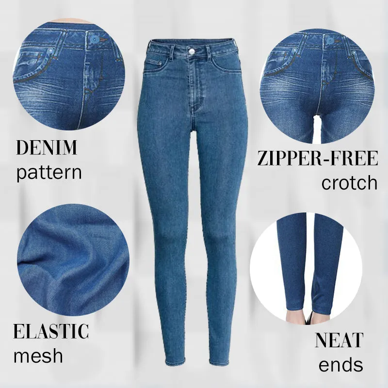 High Rise Waist Skinny Slim Fit Jeans - GlamzLife
