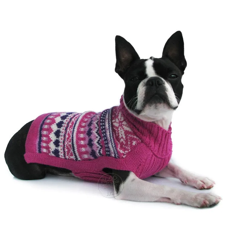 Knitted Dog Sweater (Sweet Hearts)