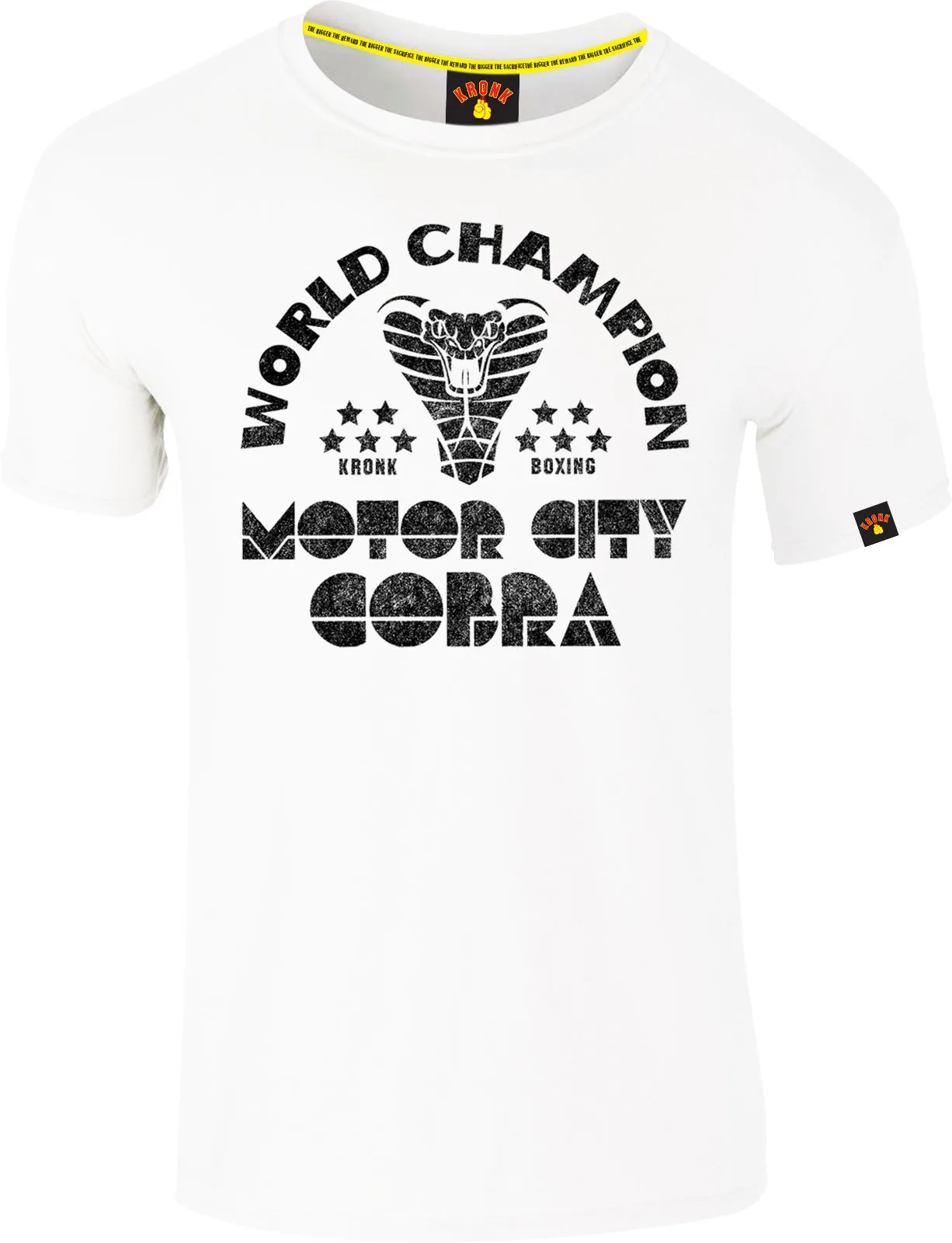 KRONK Thomas Hearns Motor City Cobra Slimfit T Shirt White