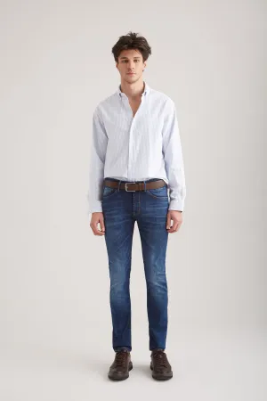 Leo - Slim Fit Stretch - Space Blue