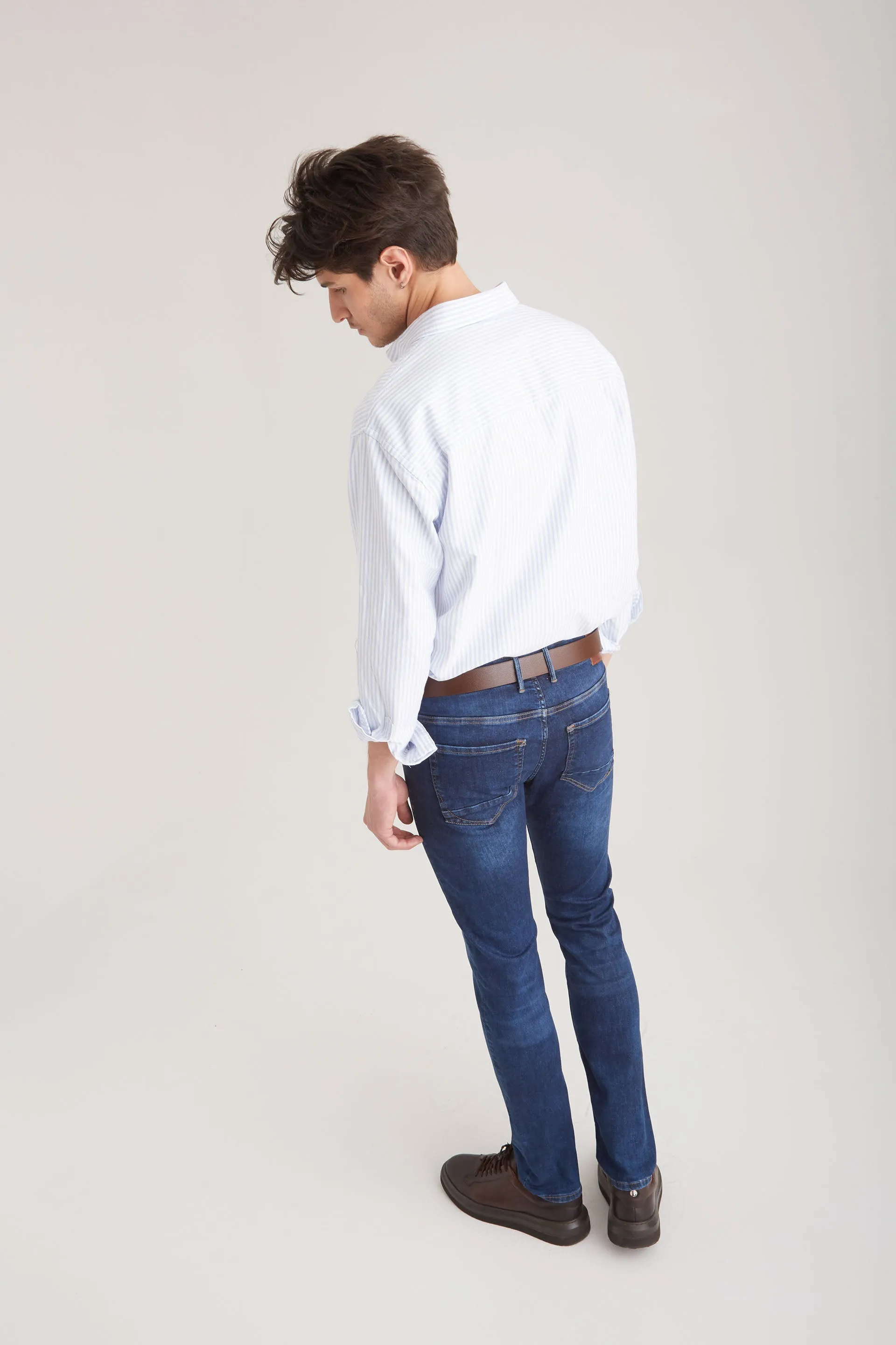 Leo - Slim Fit Stretch - Space Blue