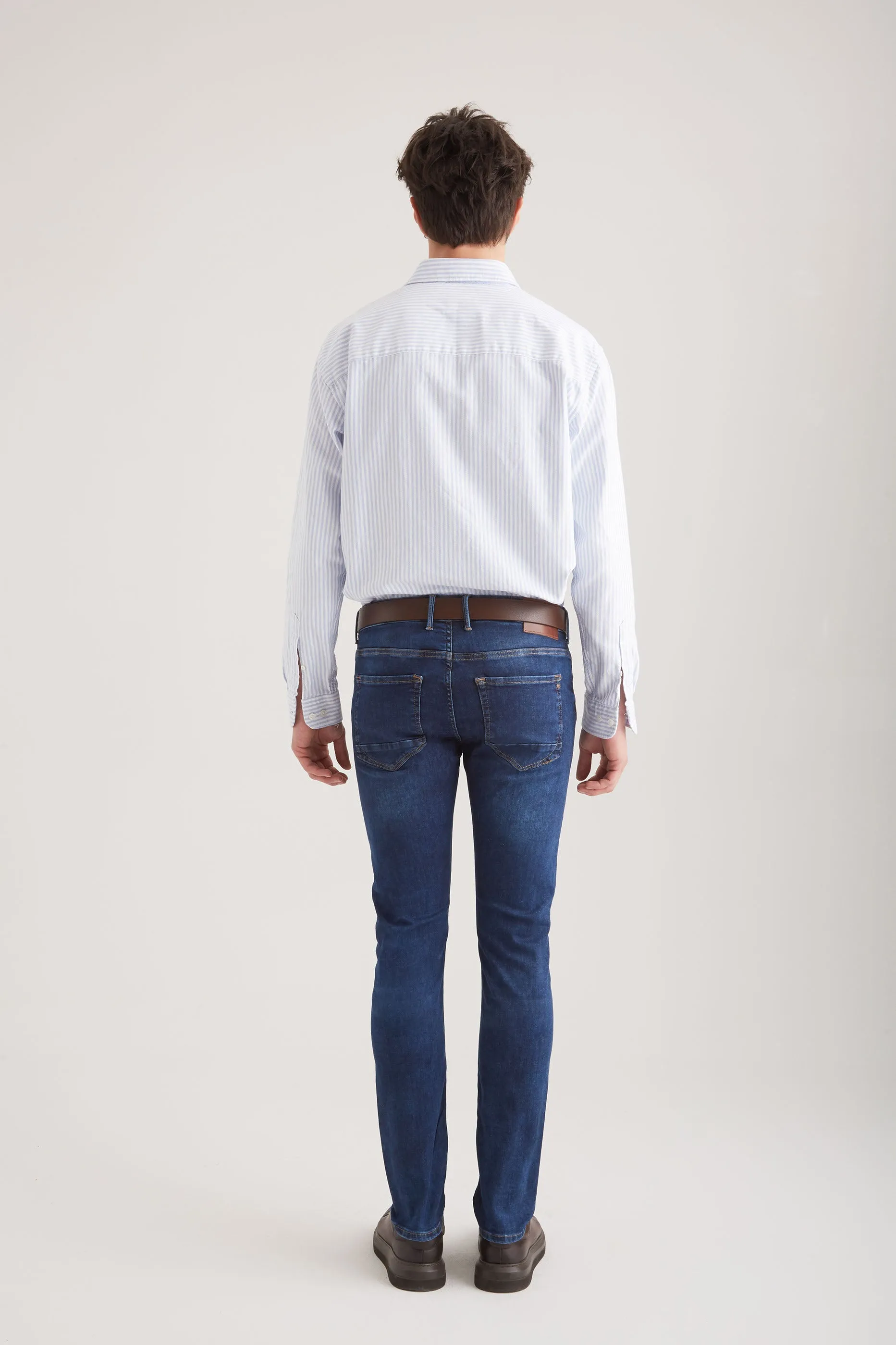 Leo - Slim Fit Stretch - Space Blue