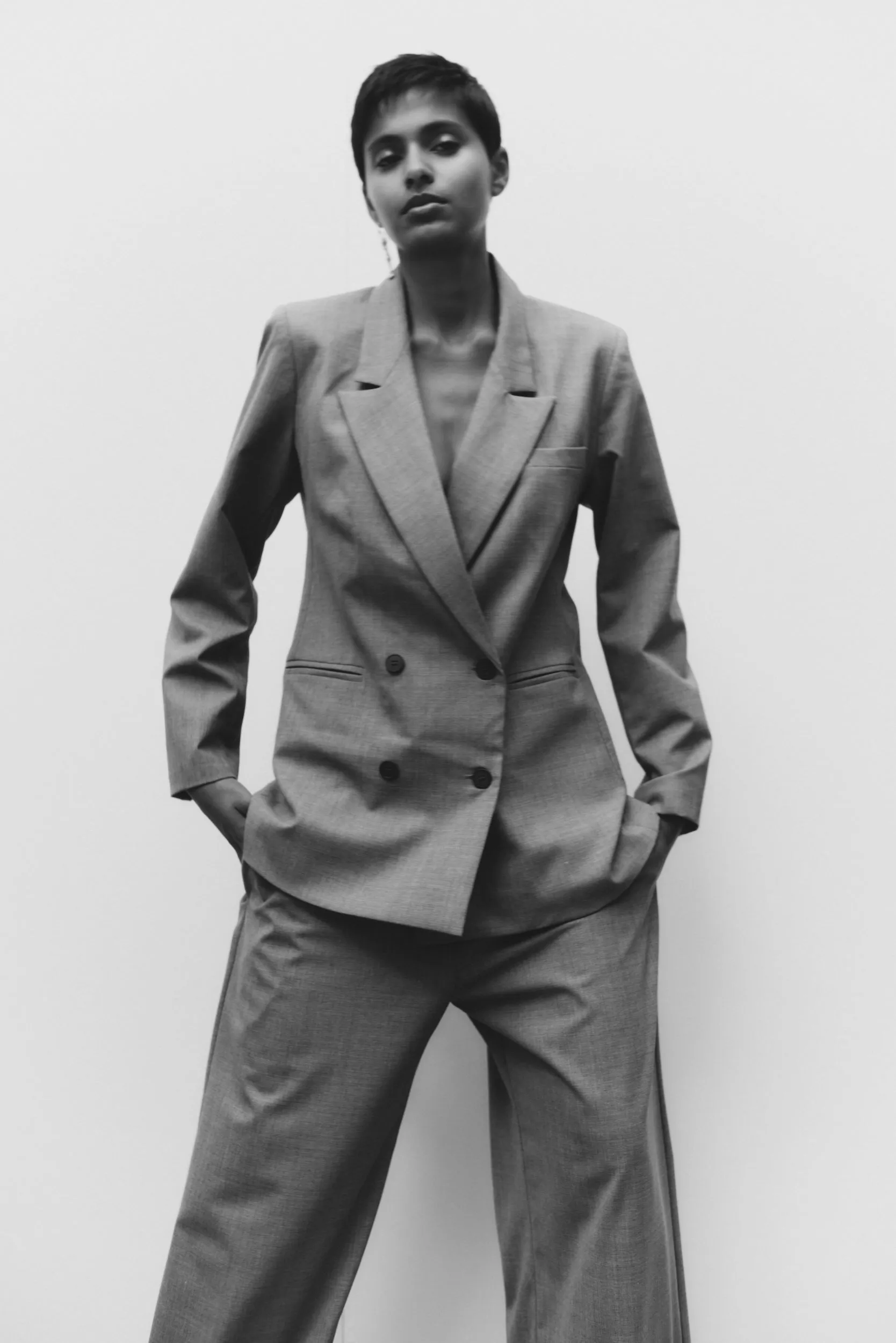 lightweight wool tailored jacket