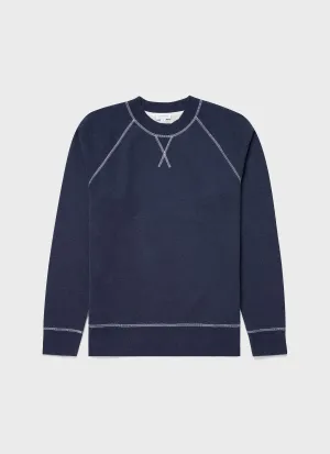 Men's Fleeceback Sweatshirt in Navy Melange