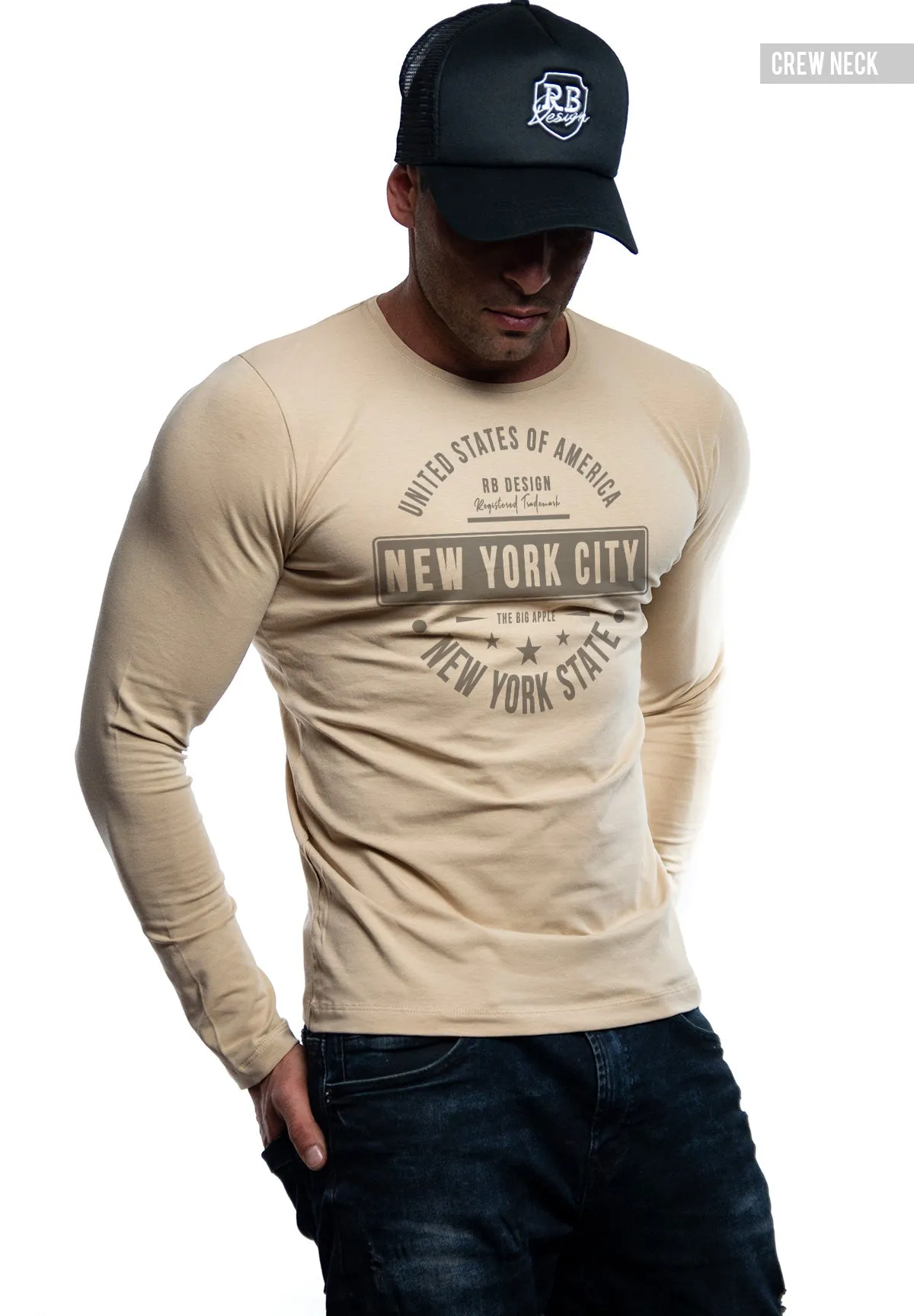 Mens Long Sleeve T-shirt "New York" MD950