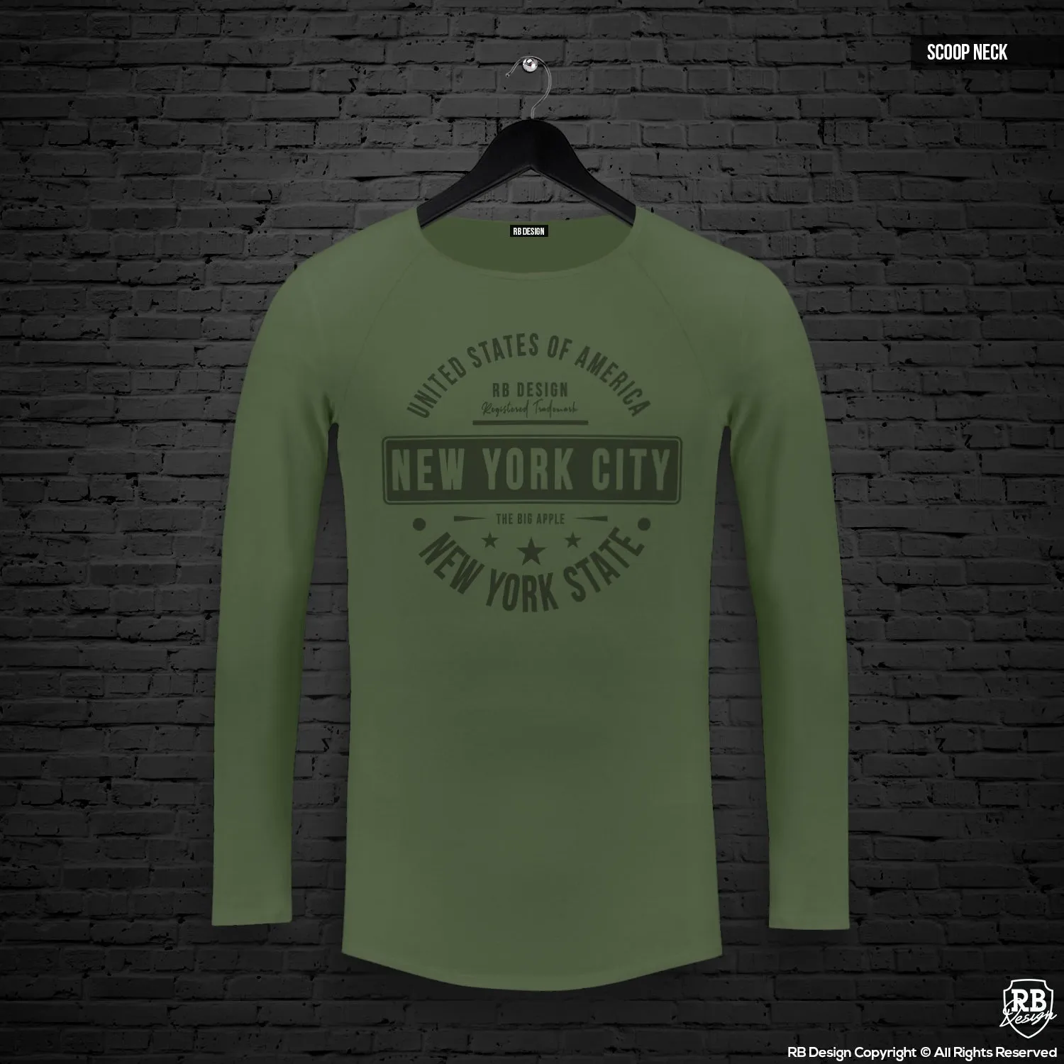 Mens Long Sleeve T-shirt "New York" MD950