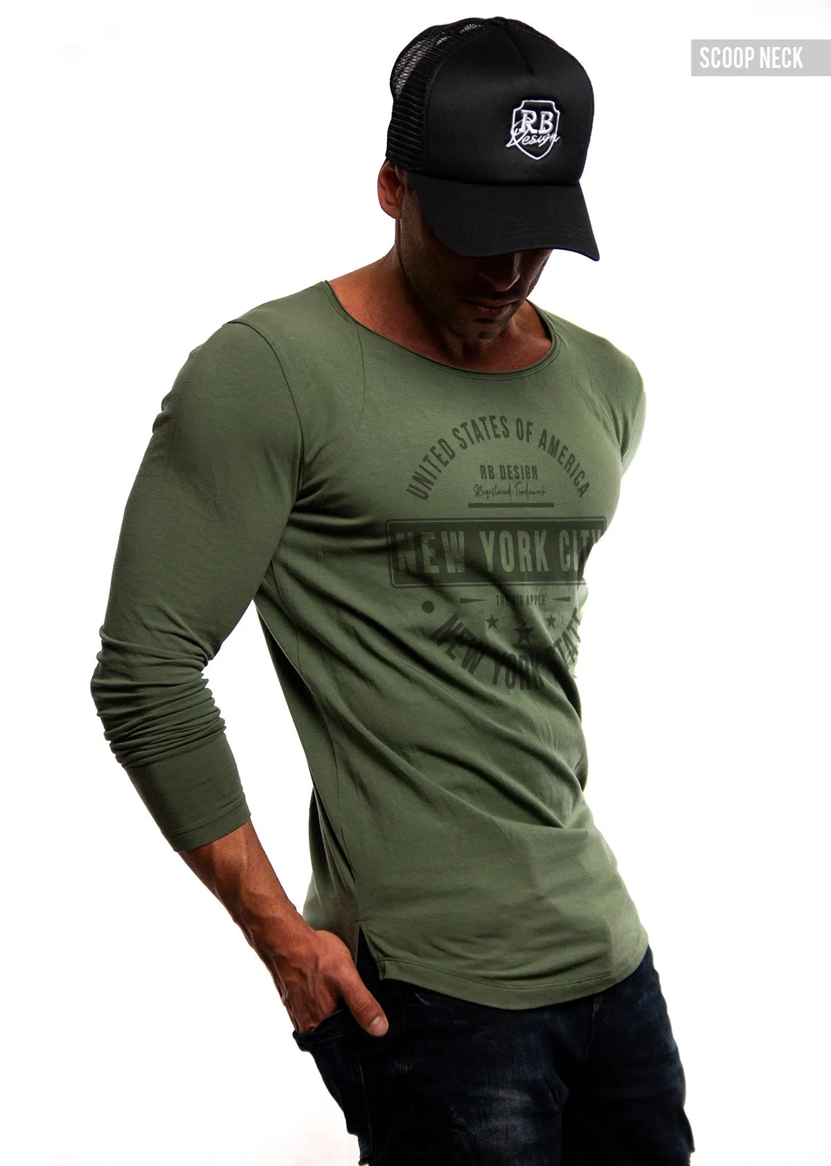Mens Long Sleeve T-shirt "New York" MD950