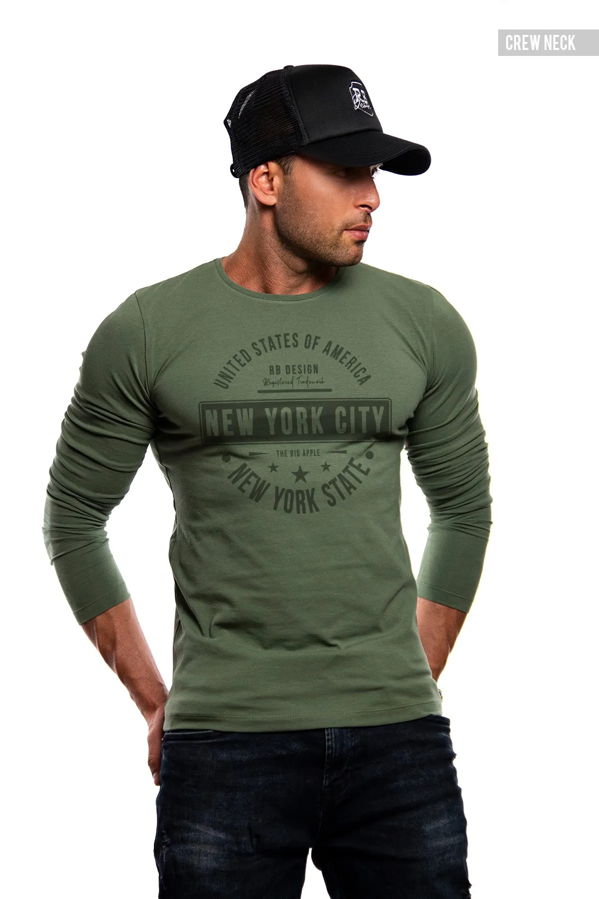 Mens Long Sleeve T-shirt "New York" MD950