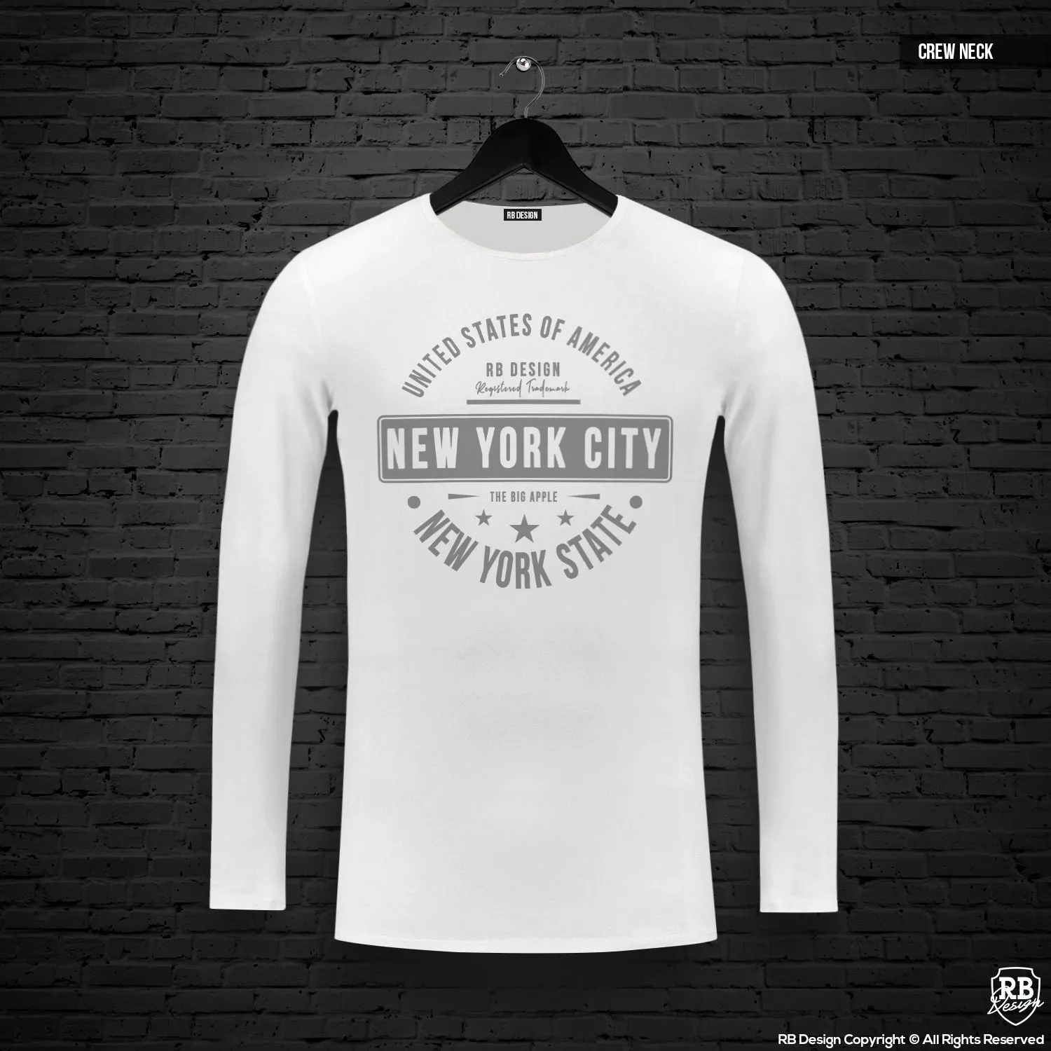 Mens Long Sleeve T-shirt "New York" MD950
