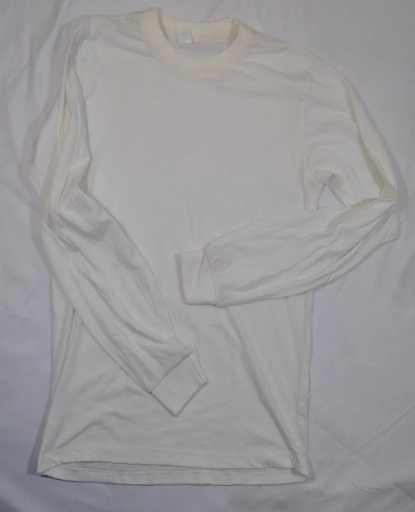 men's long sleeve t-shirt white Case of 72