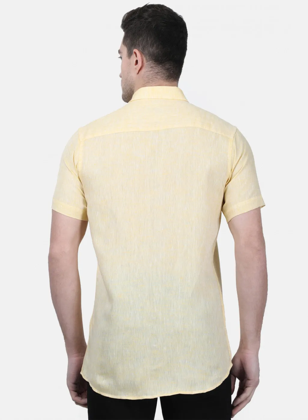 Mens Yellow Solid Shirts