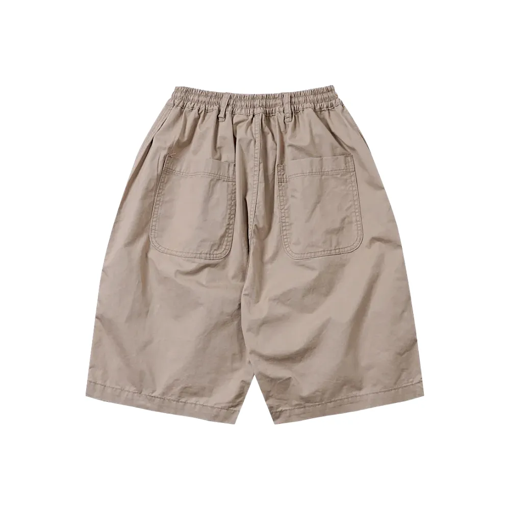 Oversized fit pleated chino short
