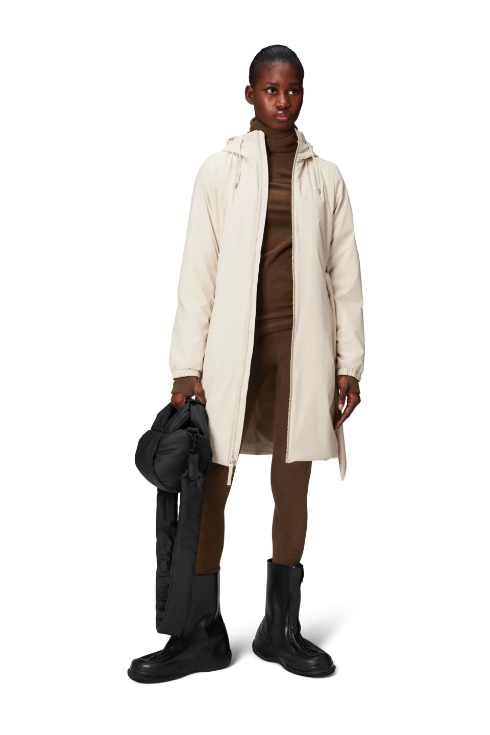 Rains - Lohja Long Insulated Curve Jacket Dune