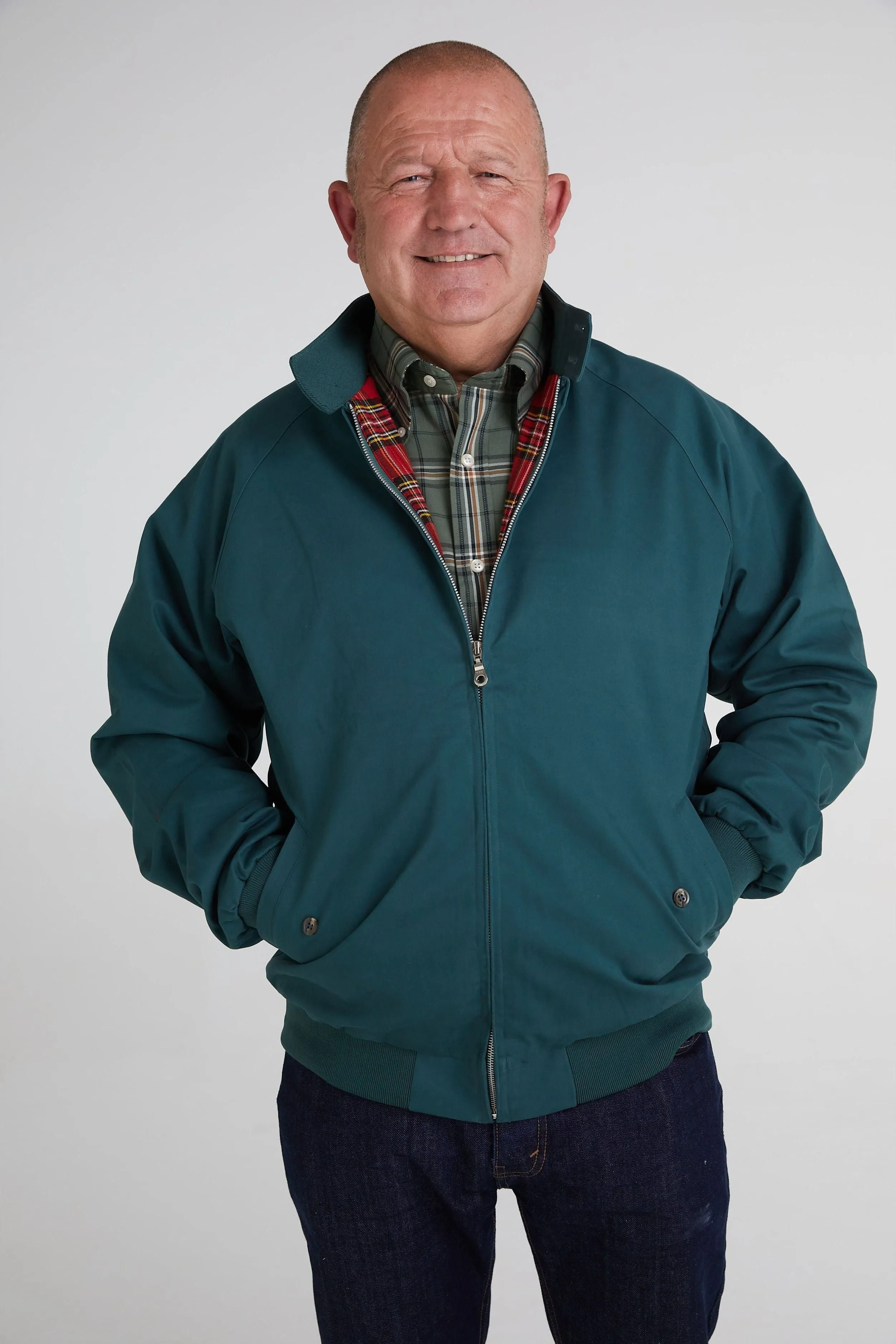 Real Hoxton - Men's Racing Green - Harrington Jacket
